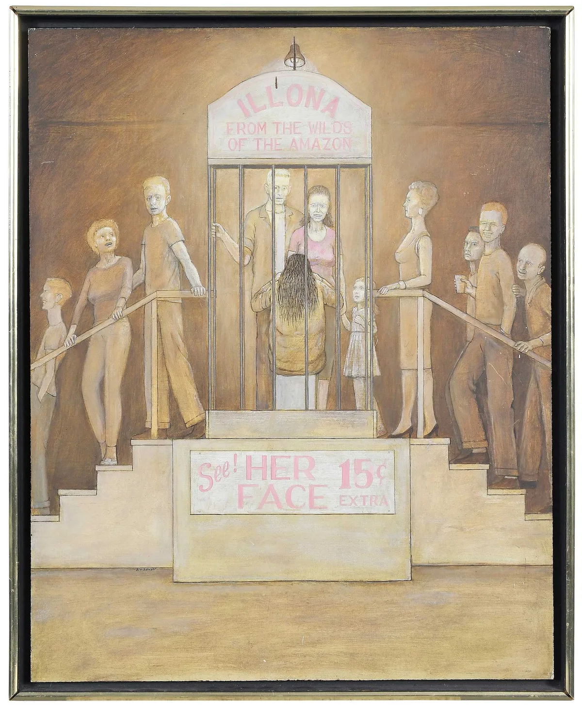 Bill Sawyer, See Her Face! Looking at the Freaks, oil on board