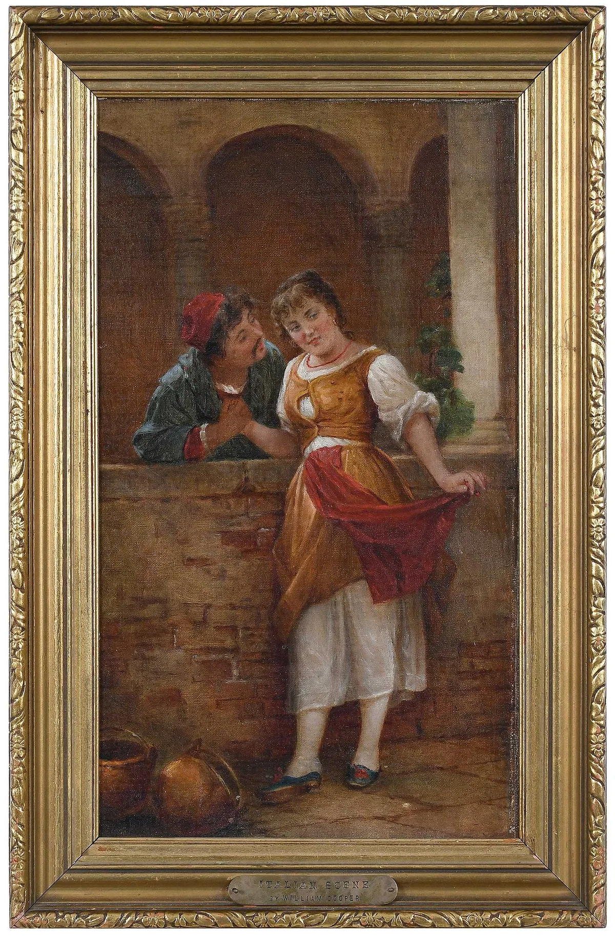 William Brown Cooper, Italian Scene, not visibly signed, oil on canvas