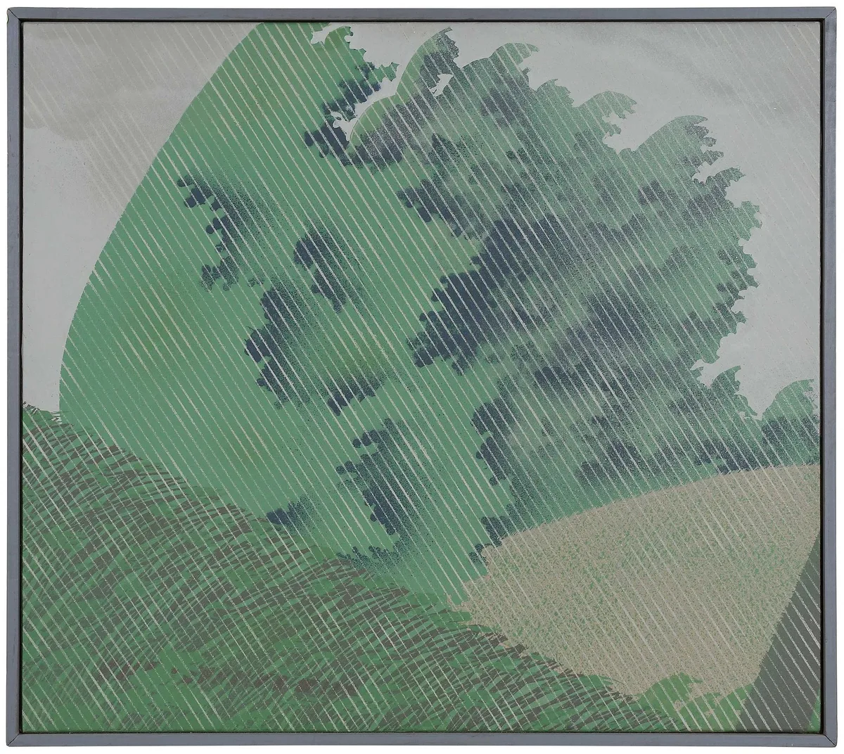 Small Summer Storm by Maud Gatewood, 1977, acrylic on canvas, sold Mar 2024