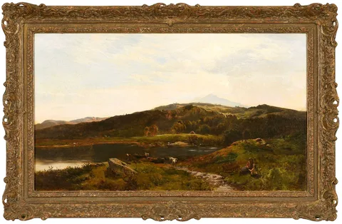 Welsh Landscape by Sidney Richard Percy, oil on canvas, sold Jan 2024