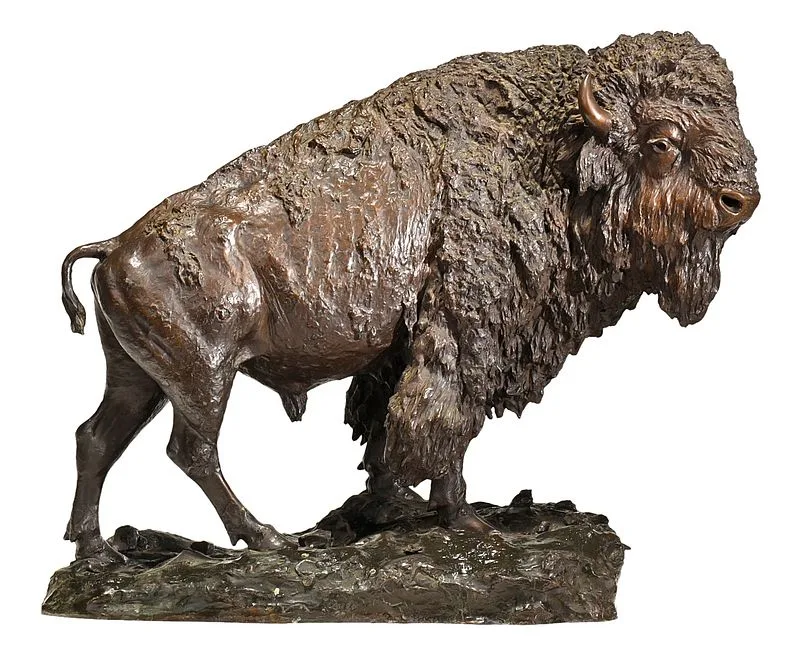 Buffalo by Henry Shrady, patinated bronze, sold Jun 2021