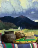 William Acheff, Home Before the Storm, 2019, oil on canvas