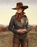 Carrie L. Ballantyne, North Country Cowgirl, 2009, oil on board