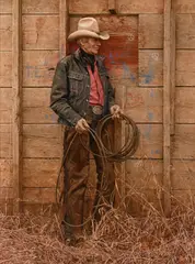 James Bama, Slim Warren – The Old Cowboy, 1978, oil on board