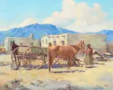 Gray Bartlett, Desert Homestead, oil on canvas