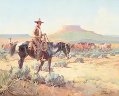 Gray Bartlett, The Remuda, oil on canvas