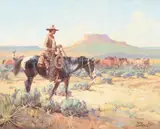 Gray Bartlett, The Remuda, oil on canvas
