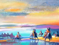 Earl Biss, The Shield of Bright Wings in the Morning, 1991, oil on canvas