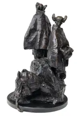 George Carlson, Hopi Girls, 1988, bronze