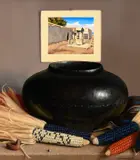 William Acheff, Black Olla and Corn, 2005, oil on canvas
