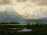 Charles Partridge Adams, After the Storm – Tetons, oil on canvas