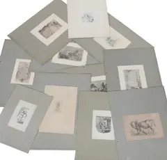 Johan Lundbye, A collection of 11 compositions, etching