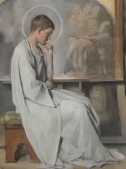 Frans Schwartz, Portrait of a young saint, Oil on canvas