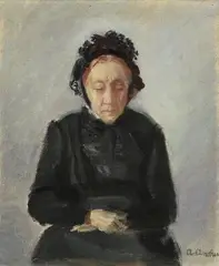 Anna Ancher, A Old Woman, Oil on canvas
