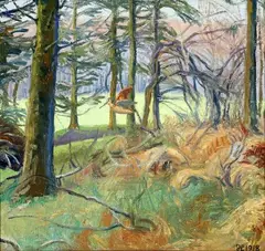 Johannes Larsen, A snipe in a forest, 1994, Oil on canvas