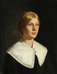 Michael Ancher, Portrait of one of the Saxild daughters Unsigned, 1966, Oil on panel