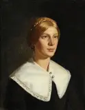 Michael Ancher, Portrait of one of the Saxild daughters Unsigned, 1966, Oil on panel
