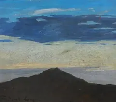 Frederik Lange, Evening scene from Skagen, Oil on canvas