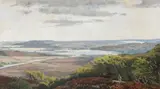 Godfred Christensen, Udsigt fra Himmelbjerget, 1865, Oil on panel