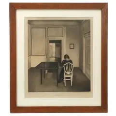 Vilhelm Hammershøi, Aabne Døre, etching