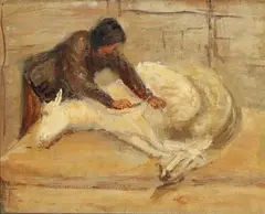 Theodor Philipsen, The sheep is sheared, 2001, Oil on canvas