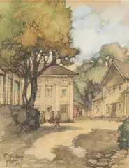 Frans Nyberg, Porvoo, watercolour