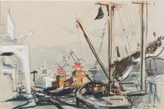 Harry Henriksson, Harbour, mixed media