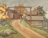 Vihtori Ylinen, Gate, watercolour