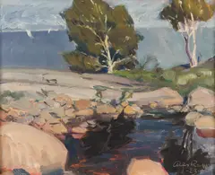 Alex Rapp, Shore landscape, oil