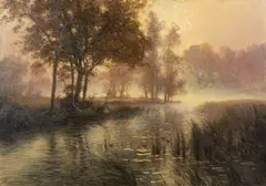 Albert Gabriel Rigolof, Landscape, oil on canvas