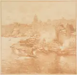 Louis Sparre, Winter morning, lithograph