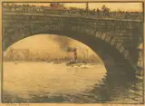 Louis Sparre, London Bridge, lithograph
