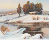 Otto Väinö Vartiovaara, Landscape, oil