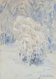 Jonas Heiska, Landscape, watercolour on paper
