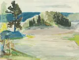 Lennart Segerstråle, Landscape, watercolour on paper