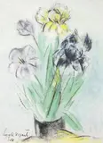Lyyli Visanti, Flowers, pastel on paper
