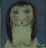 Nikolai Lehto, Tummatukkainen tyttö, oil on board