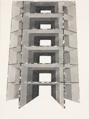 Pentti Lumikangas, Tower house, ink on paper
