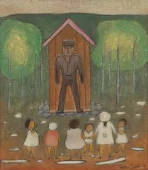 Guard by Nikolai Lehto, oil on board, sold Sep 2026