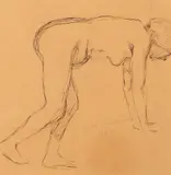 Juho Rissanen, Nude modell, drawing on paper