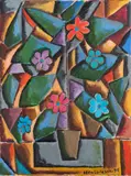 Reino Laitasalo, Kodin kukka II (Flower at home II), oil on canvas