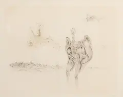Hans Bellmer, Figures, etching on paper