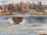 Ina Sjöström, Landscape, oil on canvas