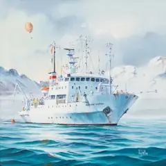 Håkan Sjöström, Akademik Shuleykin, oil on canvas