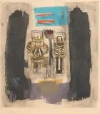 René Mels, Cosmonautes, etching on paper