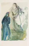 Salvador Dalí, La Marche Vers Dieu (The Walk Toward God), woodcut on paper