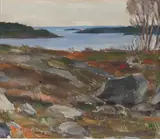 Kosti Meriläinen, Landscape, oil on board