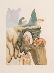 Salvador Dalí, Inferno 22, woodcut on paper