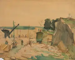 Kosti Meriläinen, Helsinki, watercolour on paper