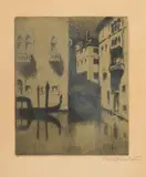 Väinö Blomstedt, Venice, etching on paper